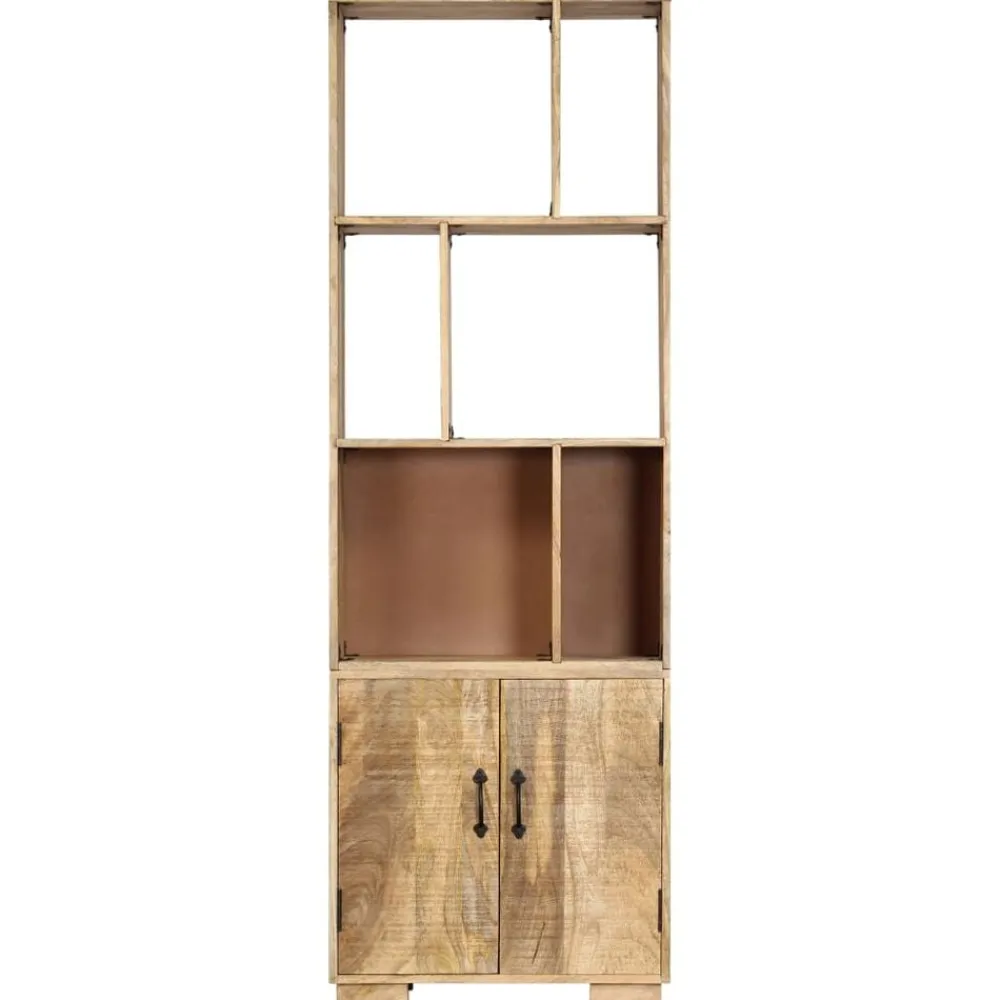 vidaXL Estantería madera maciza de mango 60x35x180 cm Marrón Outlet