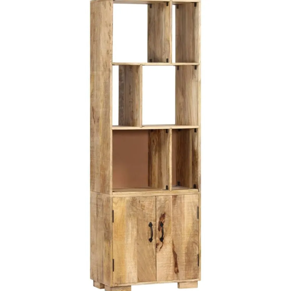 vidaXL Estantería madera maciza de mango 60x35x180 cm Marrón Outlet