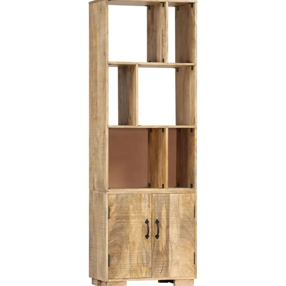 vidaXL Estantería madera maciza de mango 60x35x180 cm Marrón Outlet