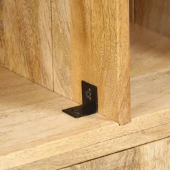 vidaXL Estantería madera maciza de mango 60x35x180 cm Marrón Outlet