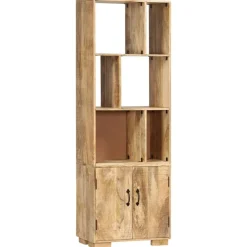 vidaXL Estantería madera maciza de mango 60x35x180 cm Marrón Outlet