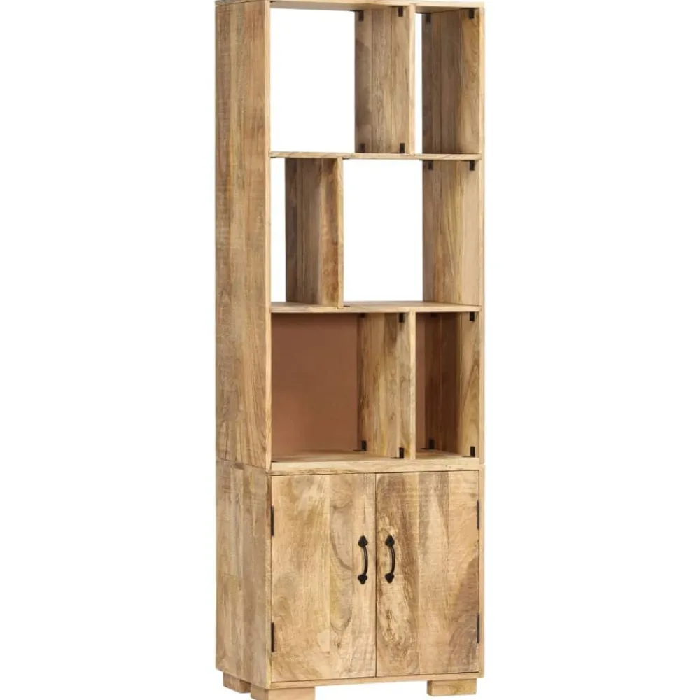 vidaXL Estantería madera maciza de mango 60x35x180 cm Marrón Outlet