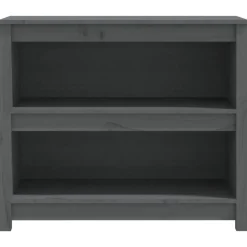 vidaXL Estantería madera maciza de pino 80x35x68 cm Gris Online