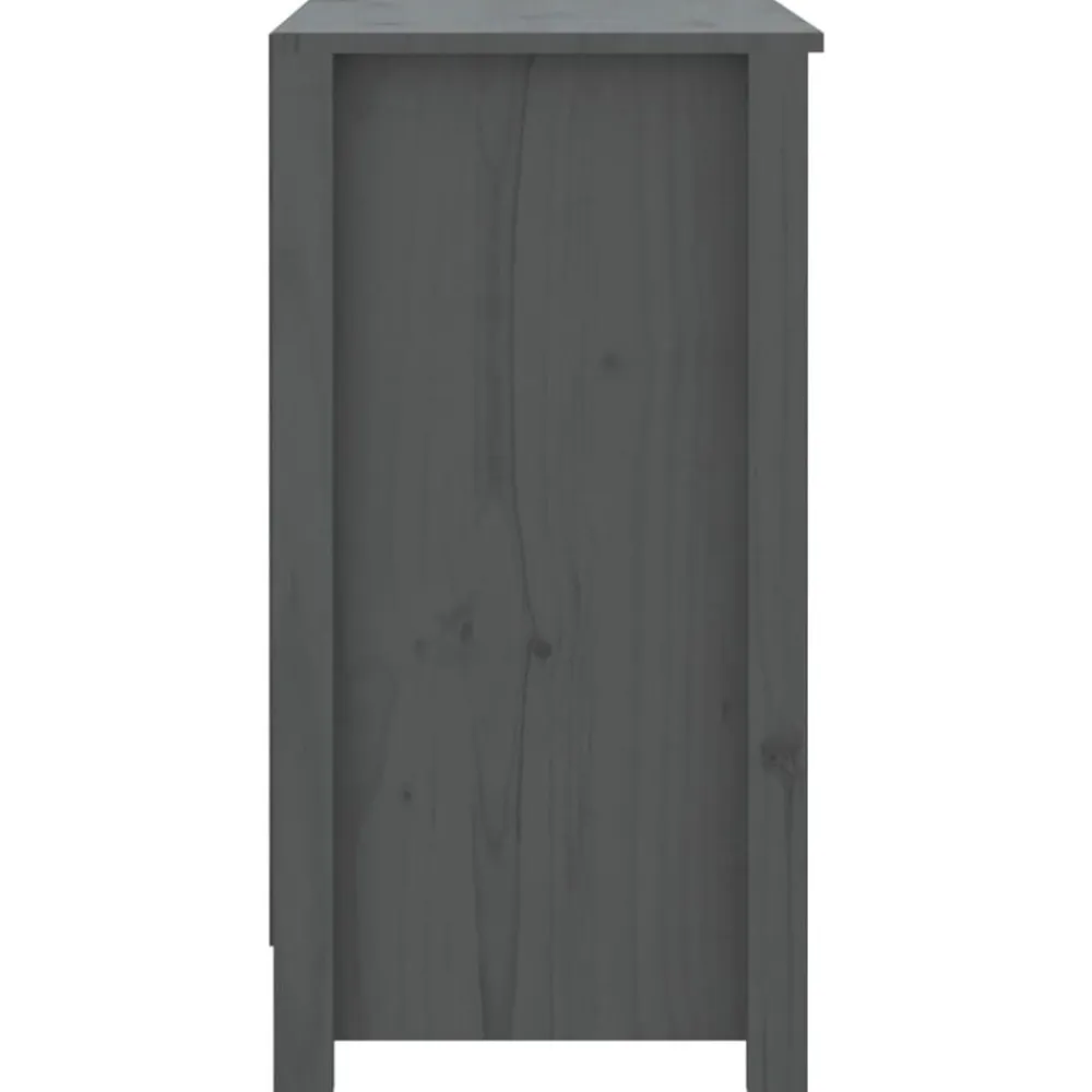 vidaXL Estantería madera maciza de pino 80x35x68 cm Gris Online