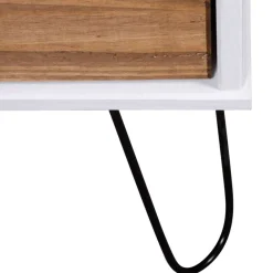 vidaXL Estantería New York madera maciza de pino blanca y madera clara madera blanca y clara New
