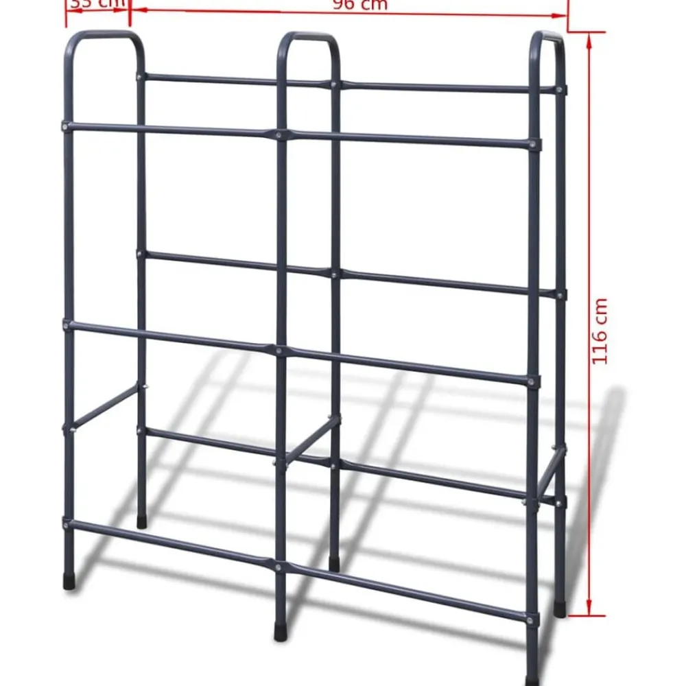 vidaXL Almacenamiento Industrial-Estantería para 6 cajas acero