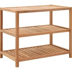 vidaXL Estantería para baño madera maciza de nogal 65x40x55 cm Clearance