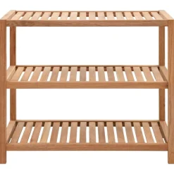 vidaXL Estantería para baño madera maciza de nogal 65x40x55 cm Clearance
