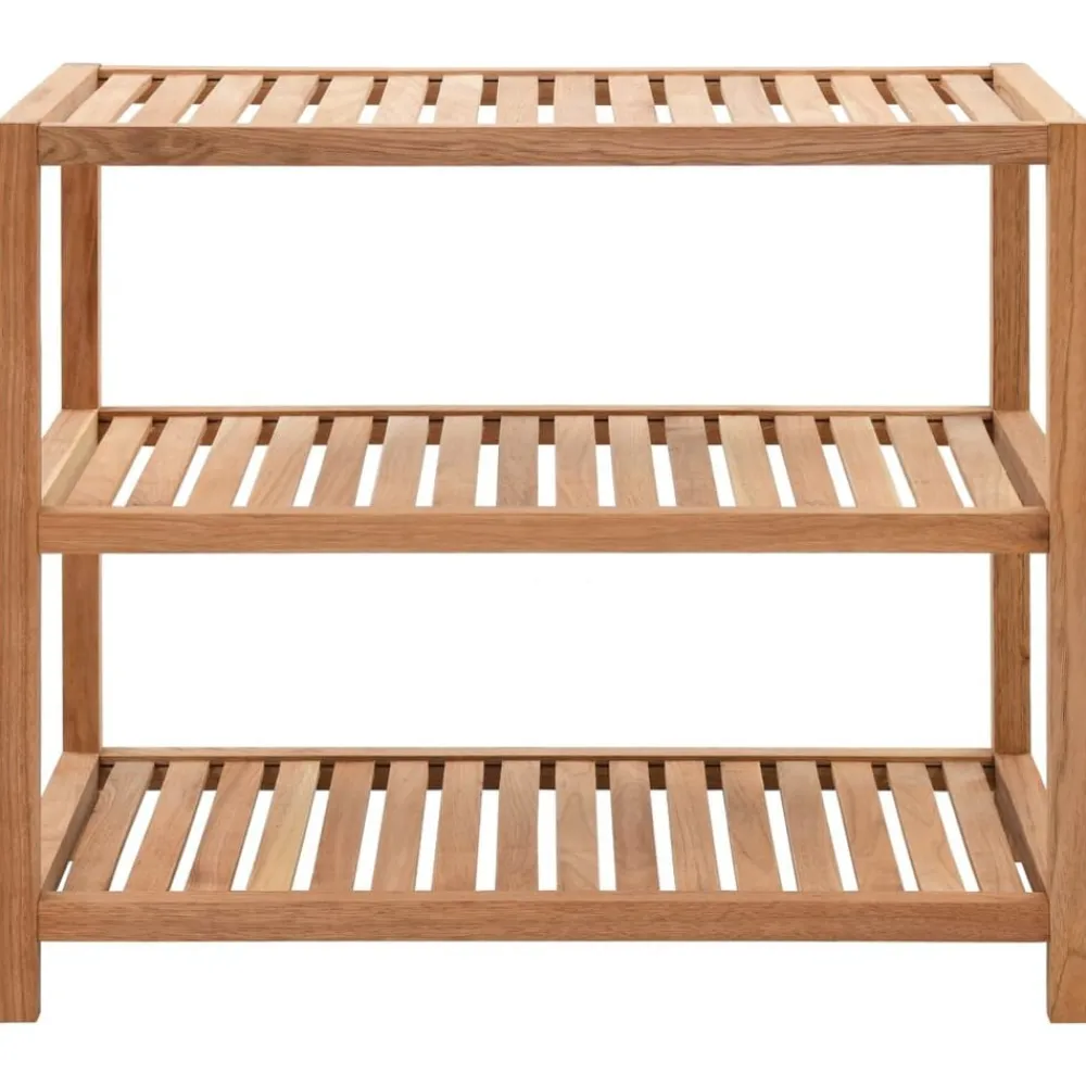 vidaXL Estantería para baño madera maciza de nogal 65x40x55 cm Clearance