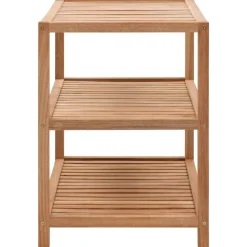 vidaXL Estantería para baño madera maciza de nogal 65x40x55 cm Clearance