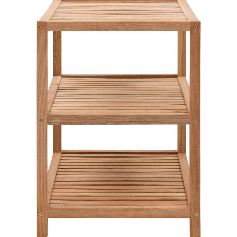 vidaXL Estantería para baño madera maciza de nogal 65x40x55 cm Clearance