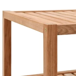 vidaXL Estantería para baño madera maciza de nogal 65x40x55 cm Clearance