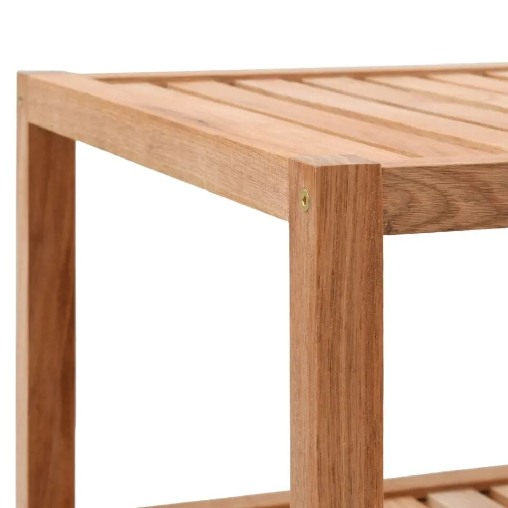 vidaXL Estantería para baño madera maciza de nogal 65x40x55 cm Clearance