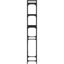 vidaXL Estantería para lavadora madera ingeniería negra 67x25x163 cm Negro Discount