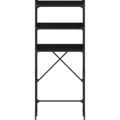vidaXL Estantería para lavadora madera ingeniería negra 67x25x163 cm Negro