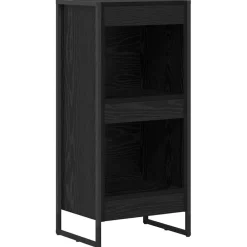 vidaXL Estantería para libros 80 x 30 x 155 cm Roble negro New