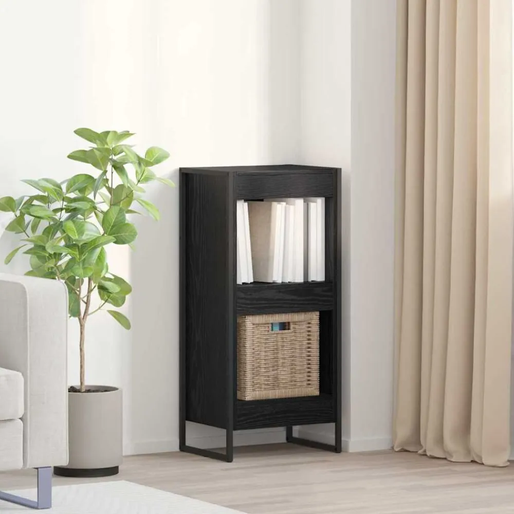 vidaXL Estantería para libros 80 x 30 x 155 cm Roble negro New