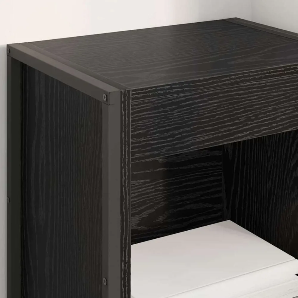 vidaXL Estantería para libros 80 x 30 x 155 cm Roble negro New