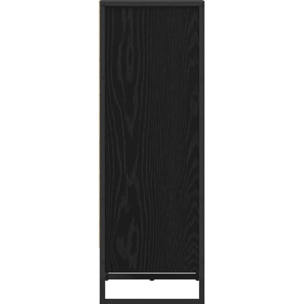 vidaXL Estantería para libros 80 x 30 x 155 cm Roble negro New