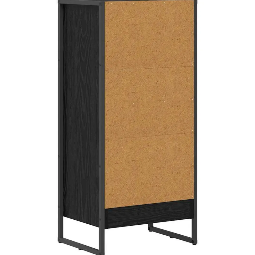 vidaXL Estantería para libros 80 x 30 x 155 cm Roble negro New