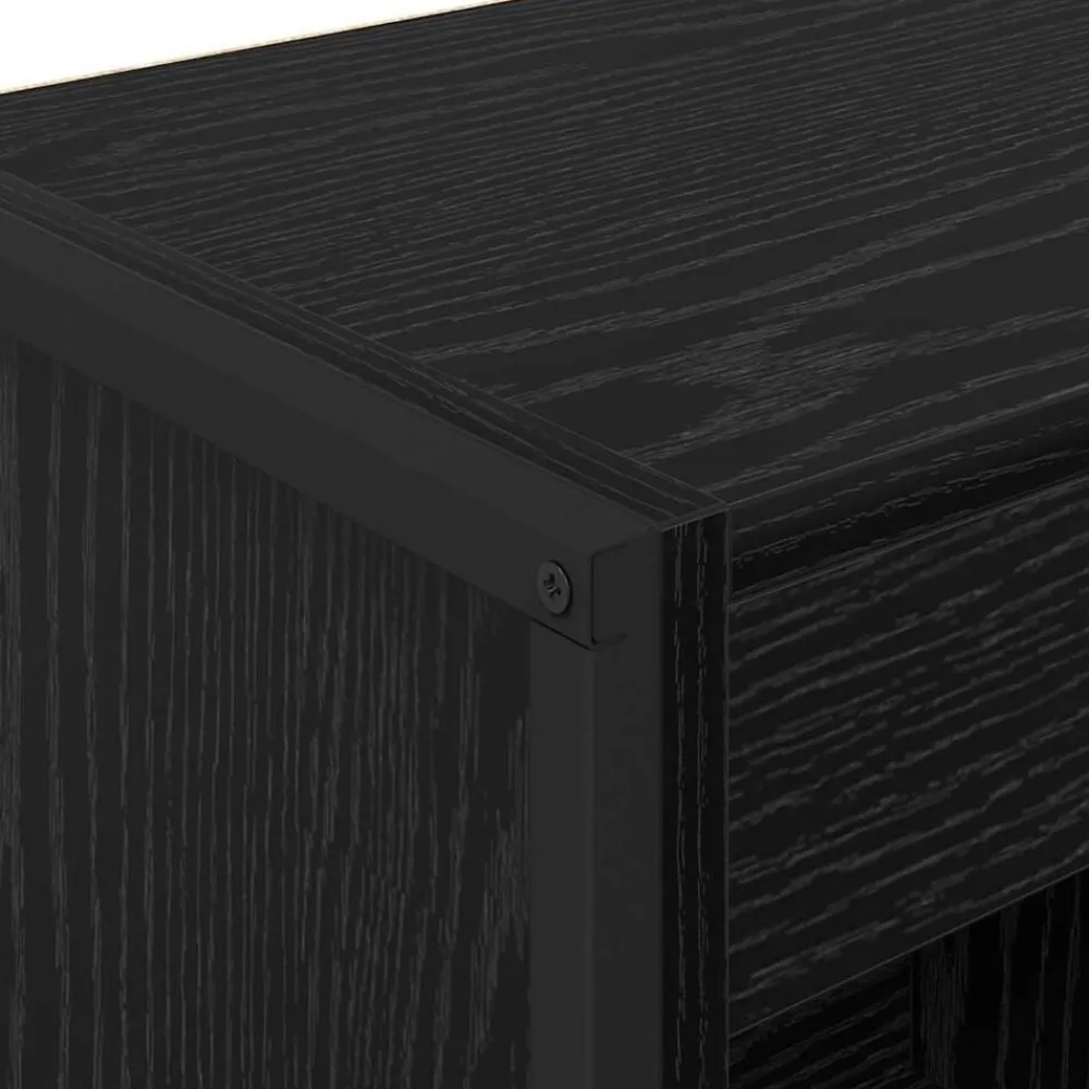 vidaXL Estantería para libros 80 x 30 x 155 cm Roble negro New