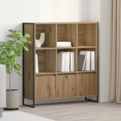 vidaXL Estantería para libros 2 pcs Roble Artesanal 99,5 x 30 x 108 cm Roble artisan Clearance