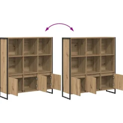vidaXL Estantería para libros 2 pcs Roble Artesanal 99,5 x 30 x 108 cm Roble artisan Clearance