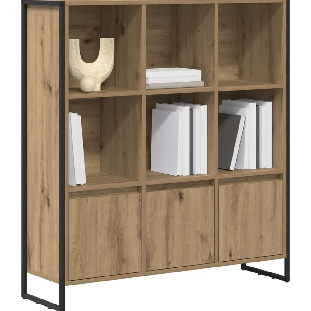 vidaXL Estantería para libros 2 pcs Roble Artesanal 99,5 x 30 x 108 cm Roble artisan Clearance