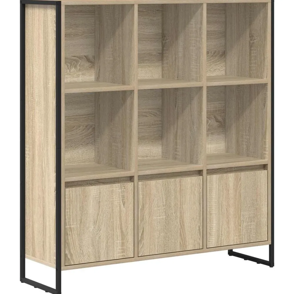 vidaXL Estantería para libros 2 pcs Sonoma 99,5 x 30 x 108 cm Roble Sonoma Discount