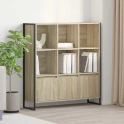 vidaXL Estantería para libros 2 pcs Sonoma 99,5 x 30 x 108 cm Roble Sonoma Discount