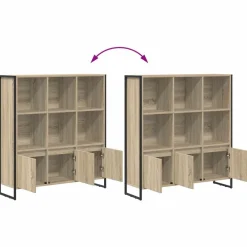 vidaXL Estantería para libros 2 pcs Sonoma 99,5 x 30 x 108 cm Roble Sonoma Discount