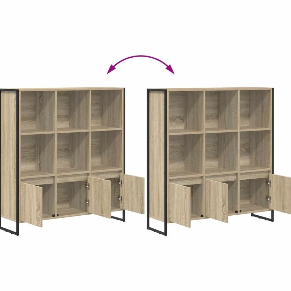 vidaXL Estantería para libros 2 pcs Sonoma 99,5 x 30 x 108 cm Roble Sonoma Discount