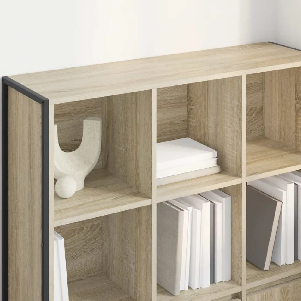 vidaXL Estantería para libros 2 pcs Sonoma 99,5 x 30 x 108 cm Roble Sonoma Discount