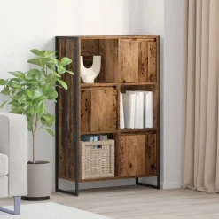vidaXL Estantería para libros 68 x 30 x 108.5 cm Madera vieja Clearance