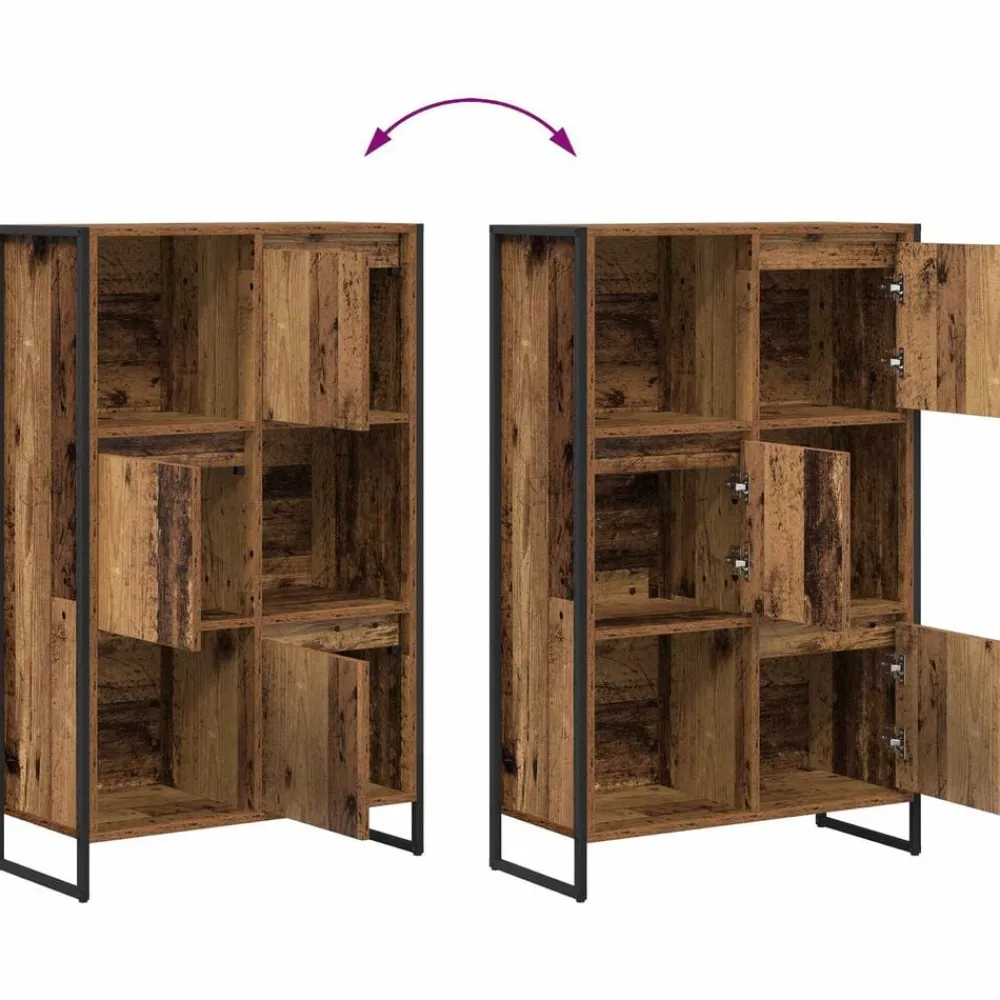 vidaXL Estantería para libros 68 x 30 x 108.5 cm Madera vieja Clearance
