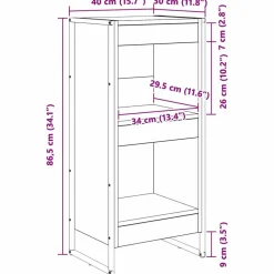 vidaXL Estantería para libros Sonoma 80 x 30 x 155 cm Roble Sonoma Hot