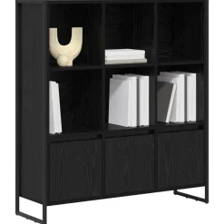 vidaXL Estantería para libros 2 pcs 99,5 x 30 x 108 cm Roble negro Best