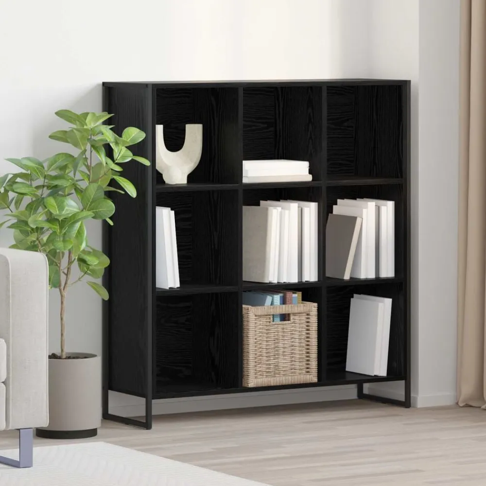 vidaXL Estantería para libros 99,5 x 30 x 108,5 cm Roble negro Sale
