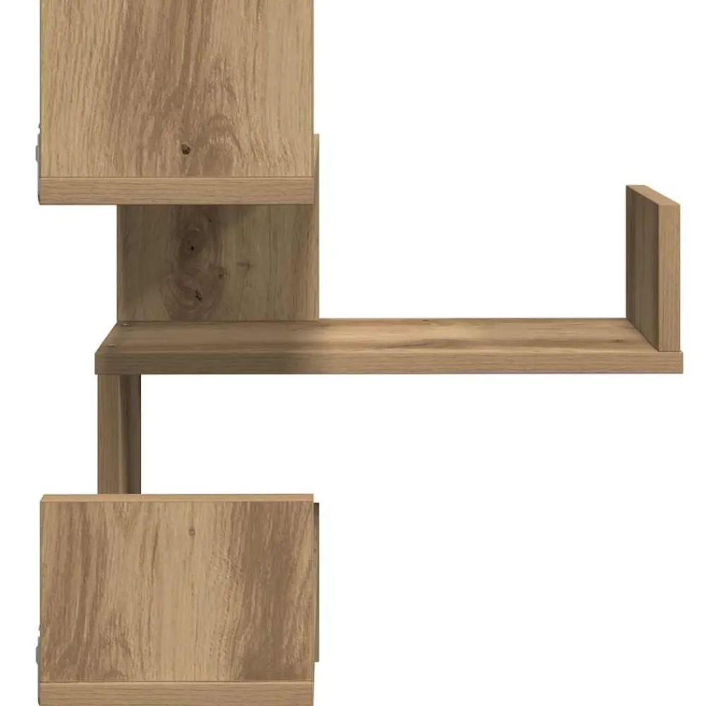 vidaXL Estantería pared de esquina madera 40x40x49,5 cm Roble artisan New