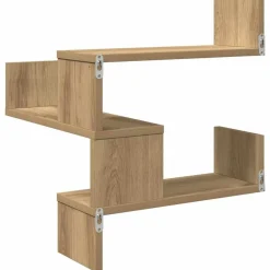 vidaXL Estantería pared de esquina madera 40x40x49,5 cm Roble artisan New