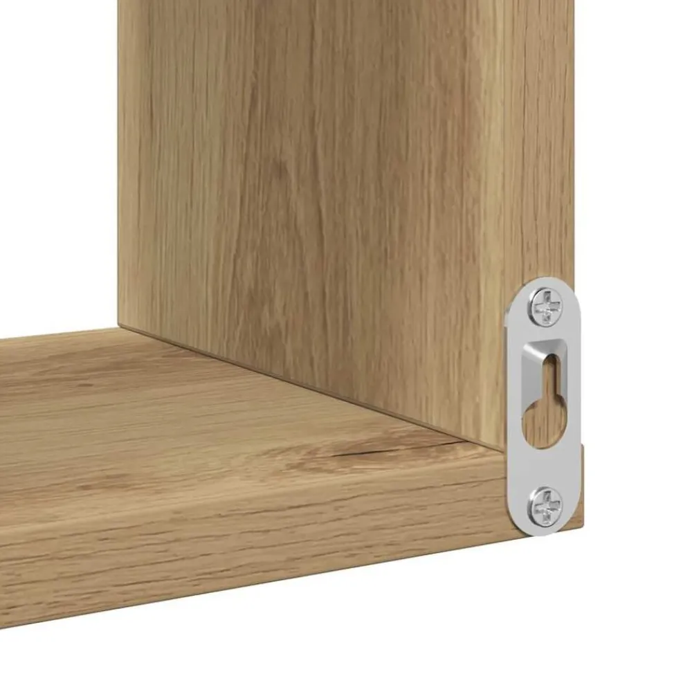 vidaXL Estantería pared de esquina madera 40x40x49,5 cm Roble artisan New