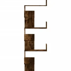 vidaXL Estanterías-Estantería pared de esquina madera 45x45x147 cm