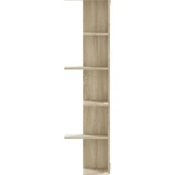 vidaXL Estantería pared de esquina madera 36,5x36,5x140cm Roble Sonoma Online