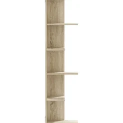 vidaXL Estantería pared de esquina madera 36,5x36,5x140cm Roble Sonoma Online