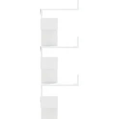 vidaXL Estantería pared esquina madera ingeniería 45x45x147 cm Blanco Outlet