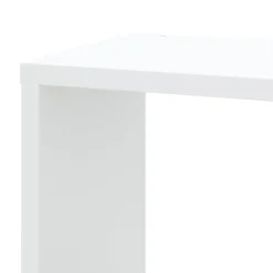vidaXL Estantería pared esquina madera ingeniería 45x45x147 cm Blanco Outlet
