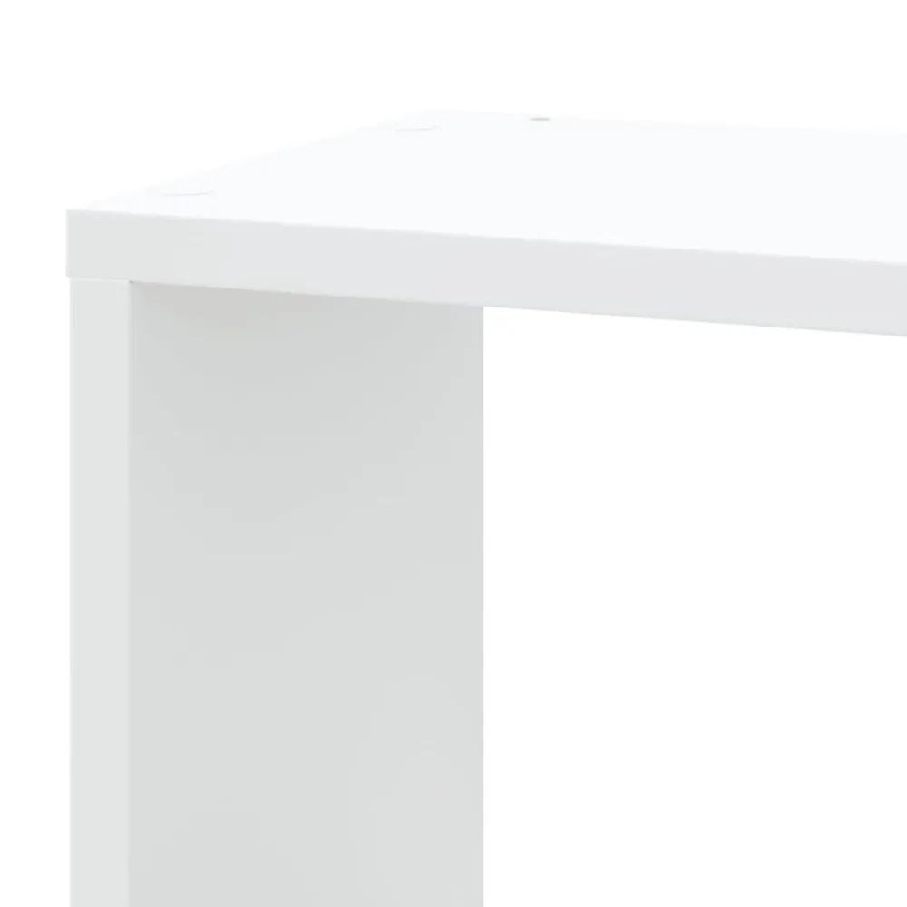 vidaXL Estantería pared esquina madera ingeniería 45x45x147 cm Blanco Outlet