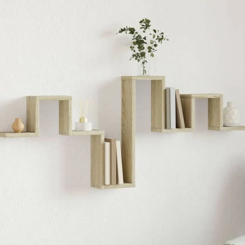 vidaXL Estantería pared madera ingeniería 104,5x10x43 cm Roble Sonoma Outlet