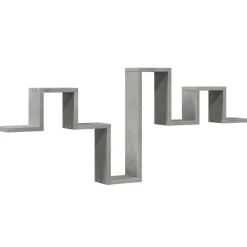 vidaXL Estantería pared madera ingeniería gris hormigón 104,5x10x43 cm Gris hormigón Sale