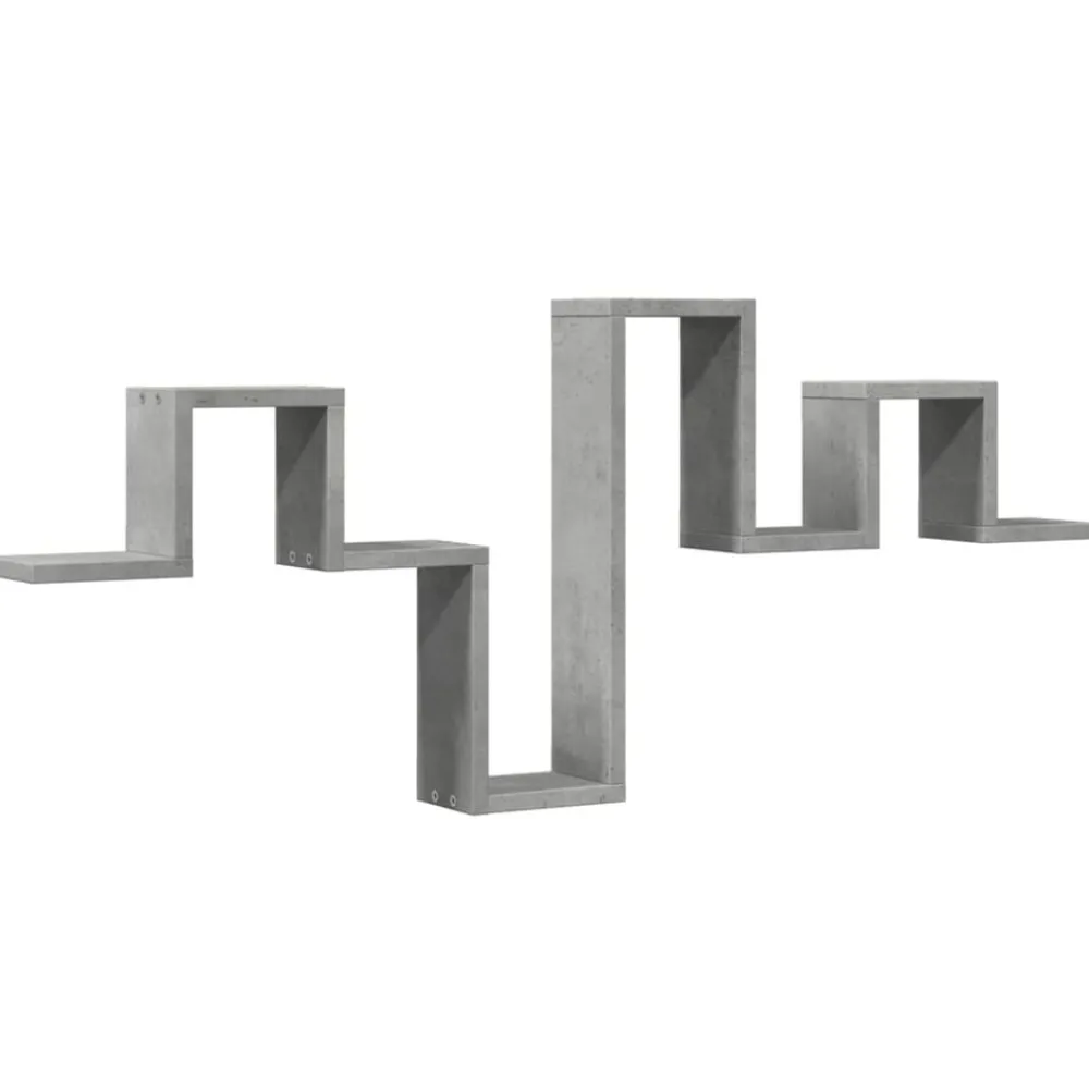 vidaXL Estantería pared madera ingeniería gris hormigón 104,5x10x43 cm Gris hormigón Sale